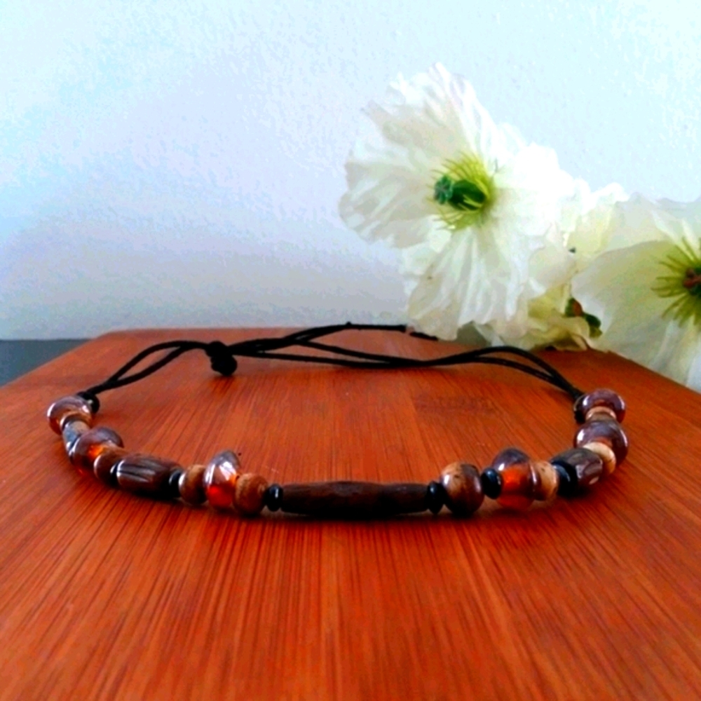 1PC Beautiful African Glass Bead Choker Necklace - Picture 6 of 9